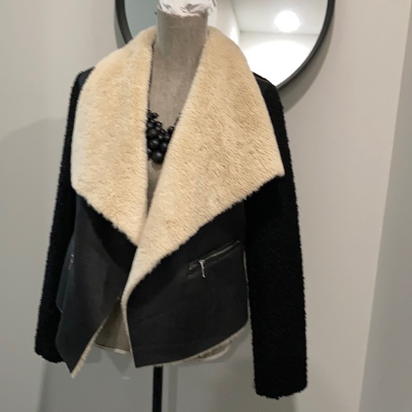 Blue Rain Jackets & Blazers - 👇20% Blue Rain Faux Lambskin Black Coat Sz S